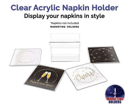 U-Shape Napkin Holder with Cocktail Napkin Coasters 5 Piece Set