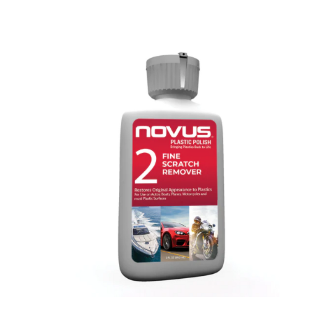 NOVUS 2: Fine Scratch Remover 2 oz. Bottle of Plastic Polish