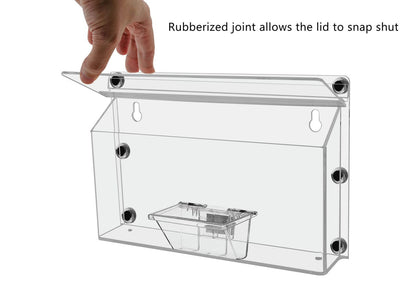 11"W x 4"H Magnetic Outdoor Trifold Brochure Holder with Card Box