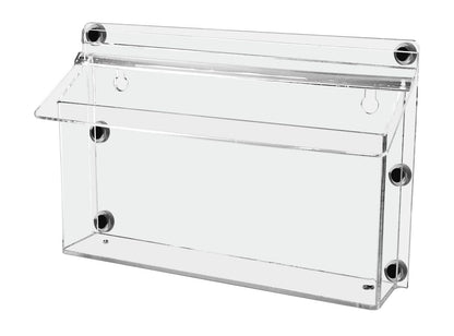 11"W x 4"H Magnetic Outdoor Brochure Holder Trifold Box with Lid