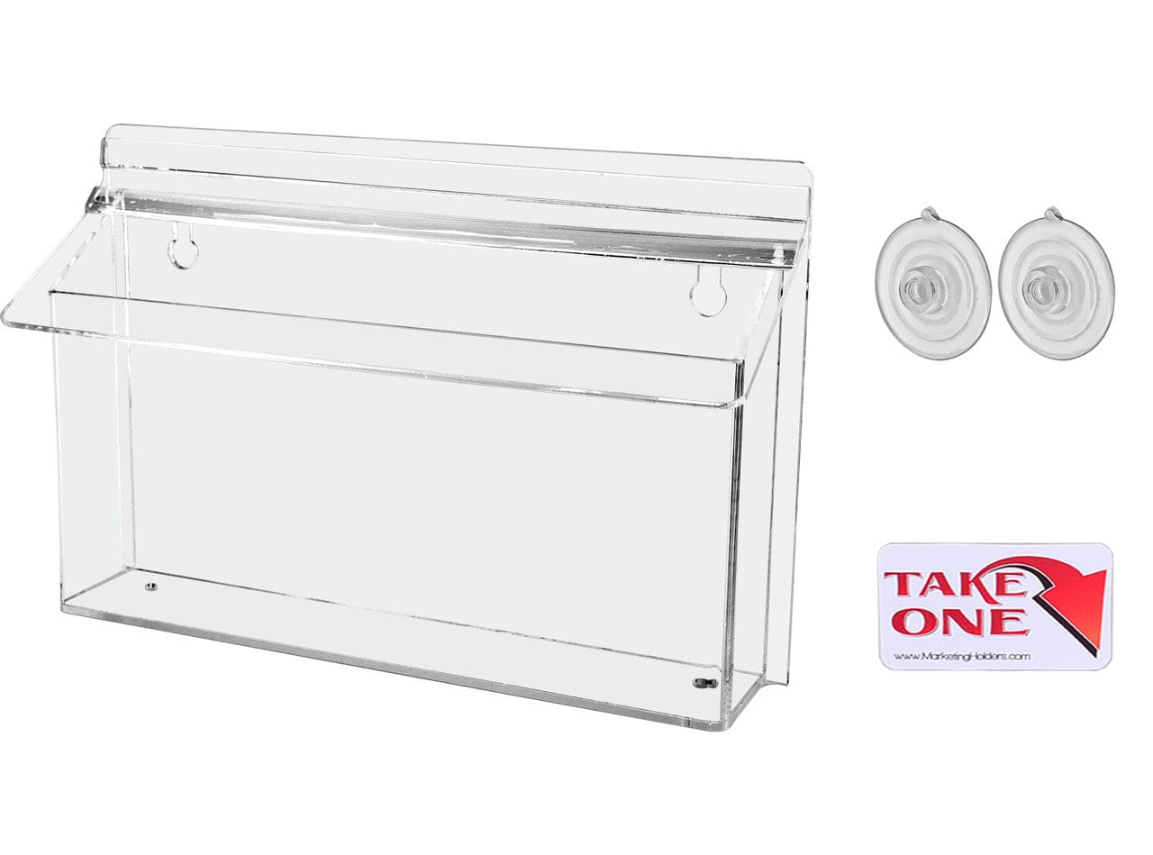 11"W x 4"H Suction Cup Outdoor Trifold Holder Window Mount