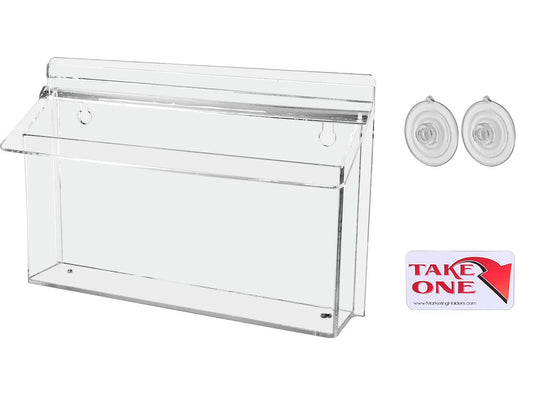 11"W x 4"H Suction Cup Outdoor Trifold Holder Window Mount