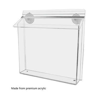 11"W x 8.5"H Suction Cup Outdoor Flyer Holder Window Mount