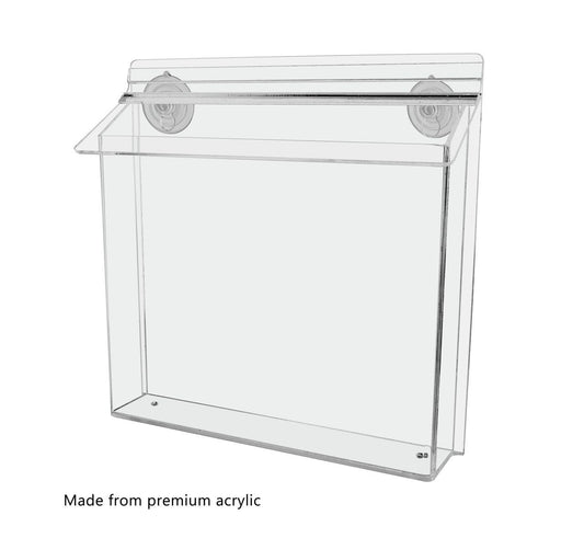 11"W x 8.5"H Suction Cup Outdoor Flyer Holder Window Mount