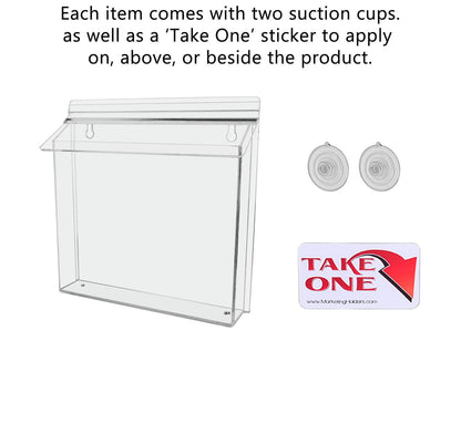 11"W x 8.5"H Suction Cup Outdoor Flyer Holder Window Mount