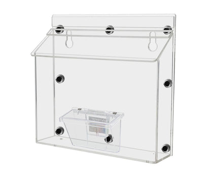 11"W x 8.5"H Magnetic Outdoor Flyer Holder with Card Box