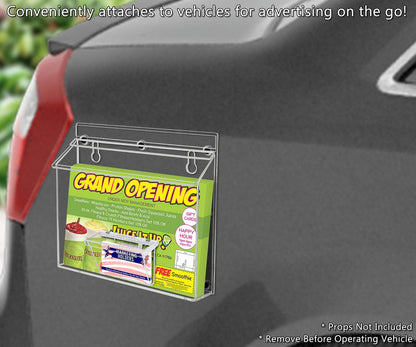 11"W x 8.5"H Magnetic Outdoor Flyer Holder with Card Box