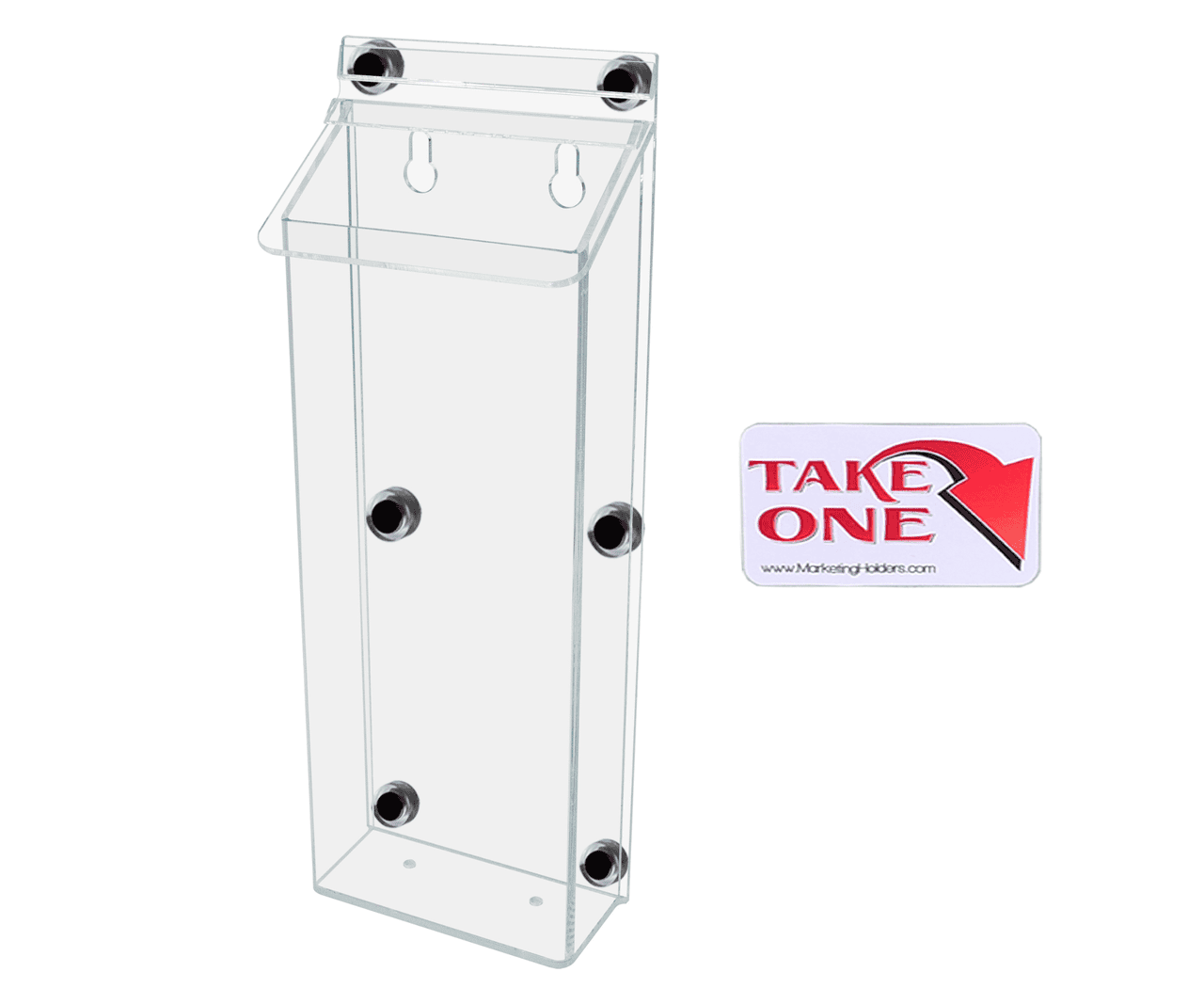 4"W x 11"H Magnetic Outdoor Brochure Holder Trifold Box with Lid