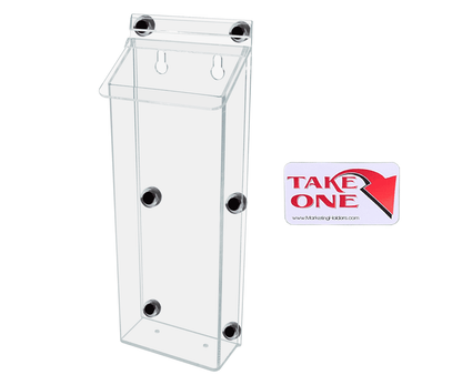 4"W x 11"H Magnetic Outdoor Brochure Holder Trifold Box with Lid