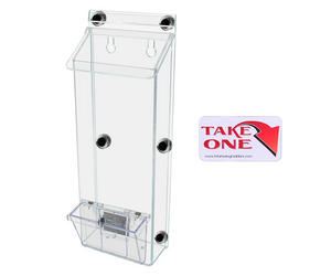 4"W x 11"H Magnetic Outdoor Trifold Brochure Holder with Card Box