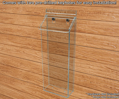 4"W x 11"H Outdoor Trifold Menu Holder Wall Brochure Box with Lid