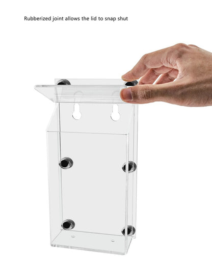 4"W x 6"H Magnetic Outdoor Brochure Holder Postcard Box with Lid