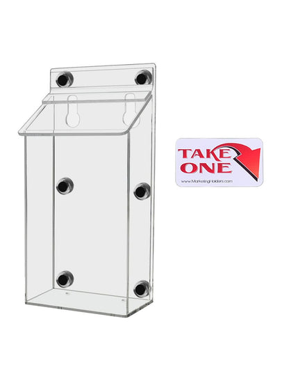 4"W x 6"H Magnetic Outdoor Brochure Holder Postcard Box with Lid