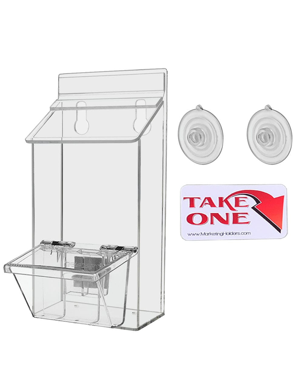 4"W x 6"H Suction Cup Outdoor Postcard Holder with Card Box