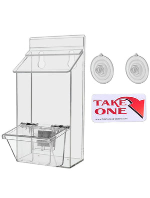 4"W x 6"H Suction Cup Outdoor Postcard Holder with Card Box