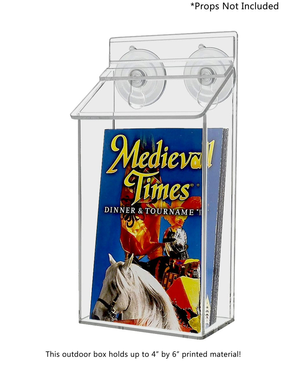 4"W x 6"H Suction Cup Outdoor Postcard Holder Window Mount