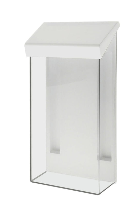 4"W x 9"H Magnetic Outdoor Brochure Holder with White Lid