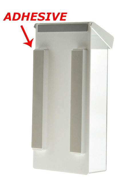 4"W x 9"H Outdoor Rack Card Holder Wall Brochure Box with White Lid