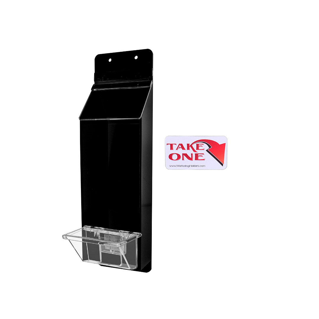 4"W x 9"H Magnetic Outdoor Brochure Holder with Card Box