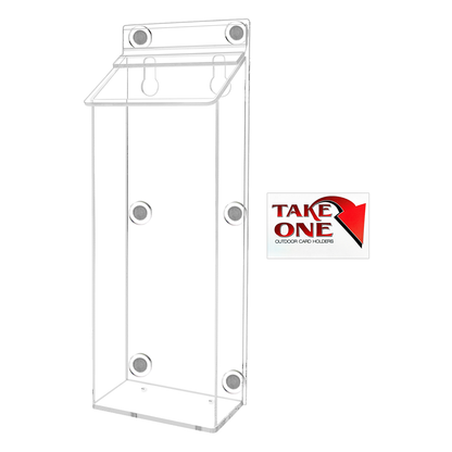 4"W x 9"H Magnetic Outdoor Brochure Holder Trifold Box with Lid