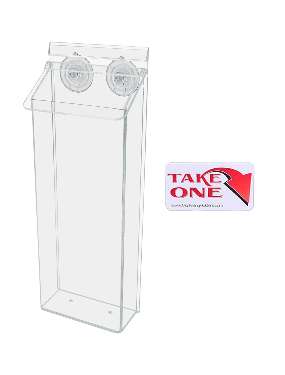 4"W x 11"H Suction Cup Outdoor Brochure Holder Window Mount