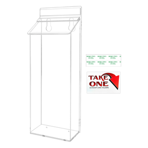 4"W x 9"H Outdoor Trifold Holder Wall Brochure Box with Lid