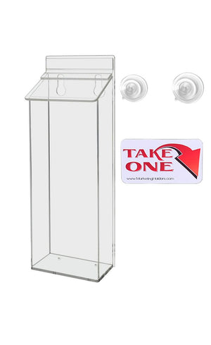 4"W x 9"H Suction Cup Outdoor Brochure Holder Window Mount