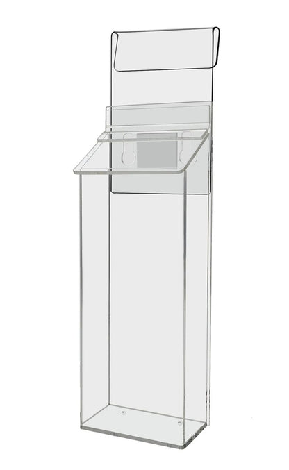 4"W x 9"H Outdoor Window Hook Trifold Holder Brochure Box