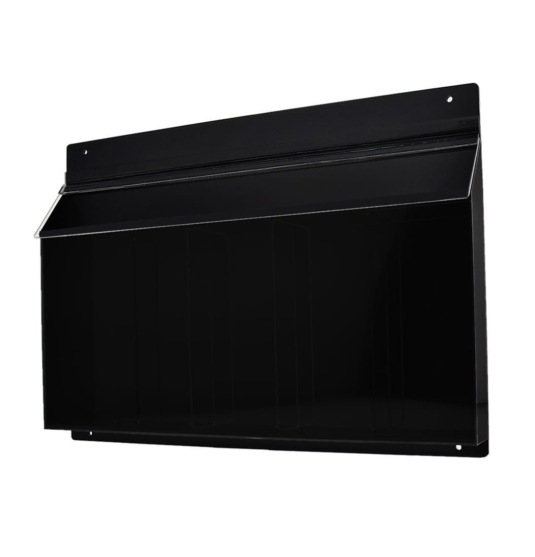 4"W x 9"H Outdoor Brochure Holder Wall Clear and Black Box