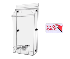 6"W x 10"H Magnetic Outdoor Bifold Brochure Holder with Card Box