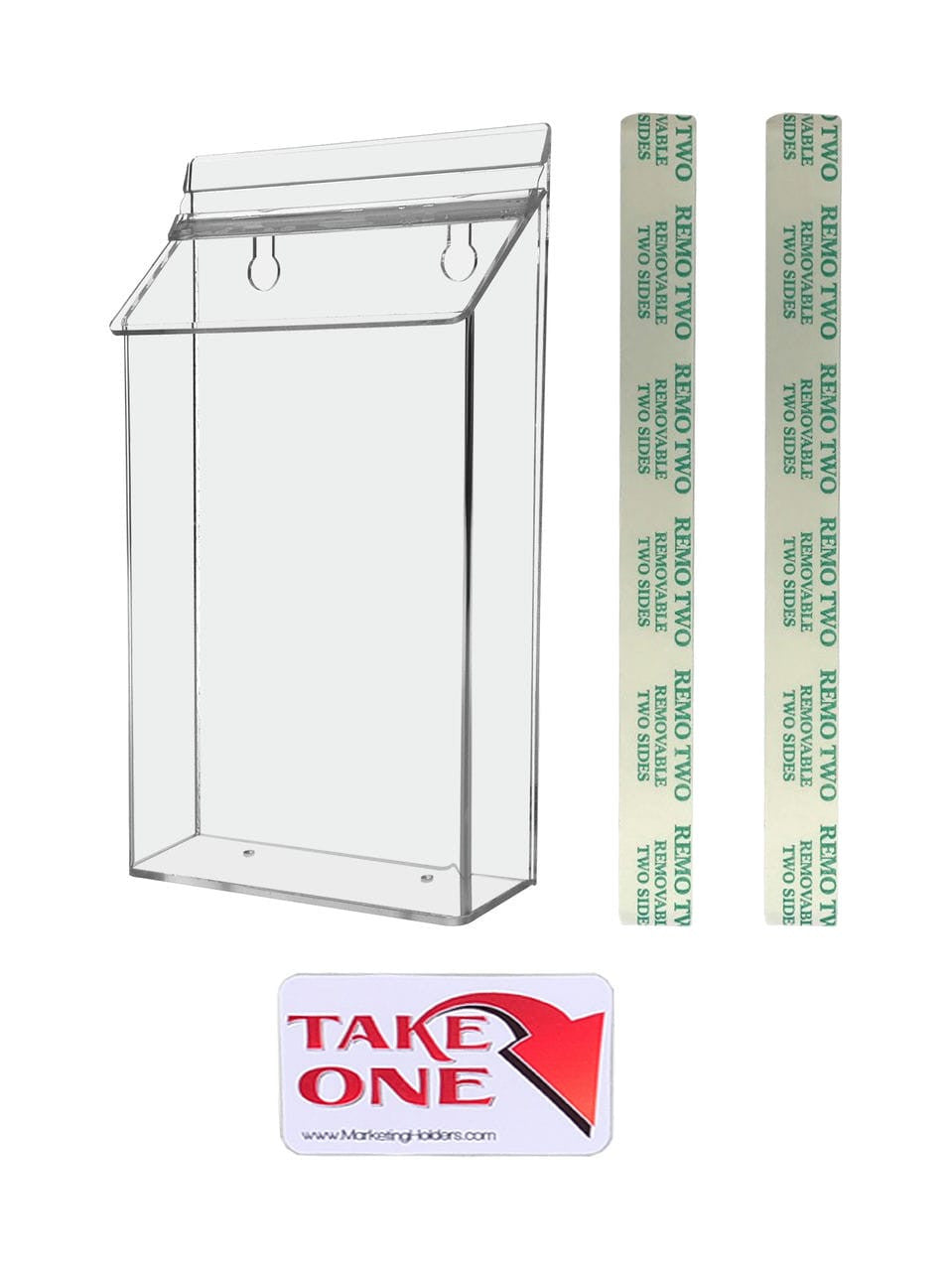 6"W x 10"H Outdoor Bifold Holder Wall Mount Brochure Box with Lid