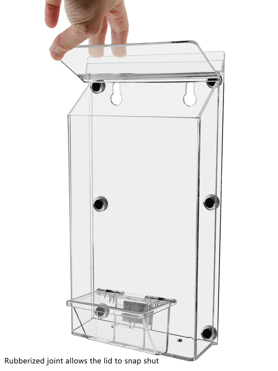 6"W x 10"H Magnetic Outdoor Bifold Brochure Holder with Card Box