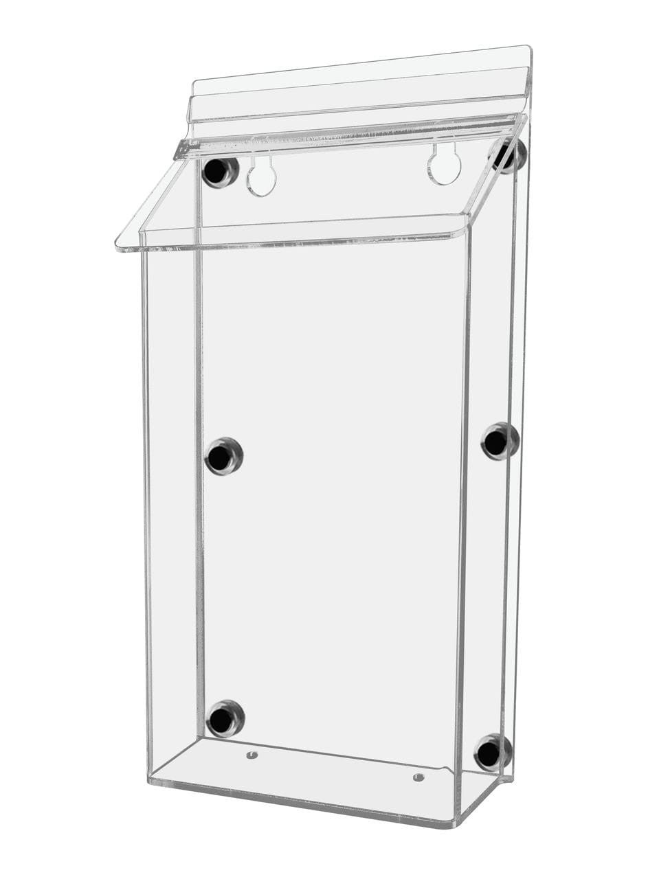 6"W x 10"H Magnetic Outdoor Brochure Holder Bifold Box with Lid