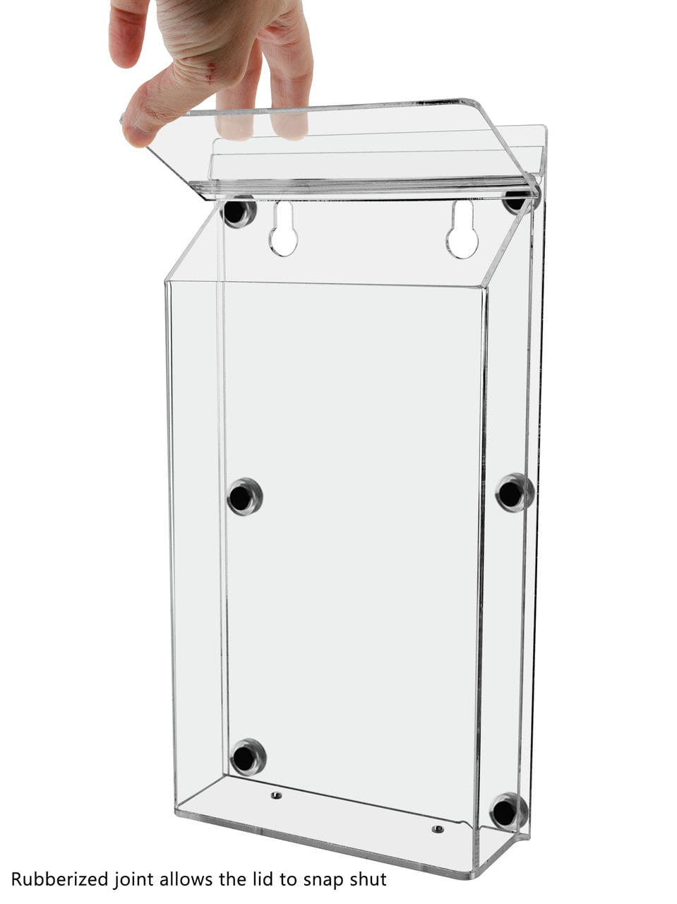 6"W x 10"H Magnetic Outdoor Brochure Holder Bifold Box with Lid