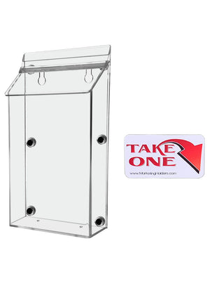 6"W x 10"H Magnetic Outdoor Brochure Holder Bifold Box with Lid