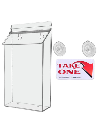 6"W x 10"H Suction Cup Outdoor Bifold Holder Window Mount