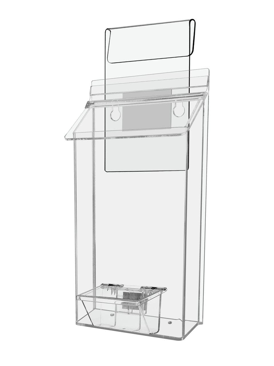 6"W x 10"H Outdoor Window Hook Brochure Holder with Card Box