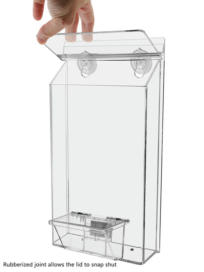 6"W x 10"H Suction Cup Outdoor Booklet Holder with Card Box