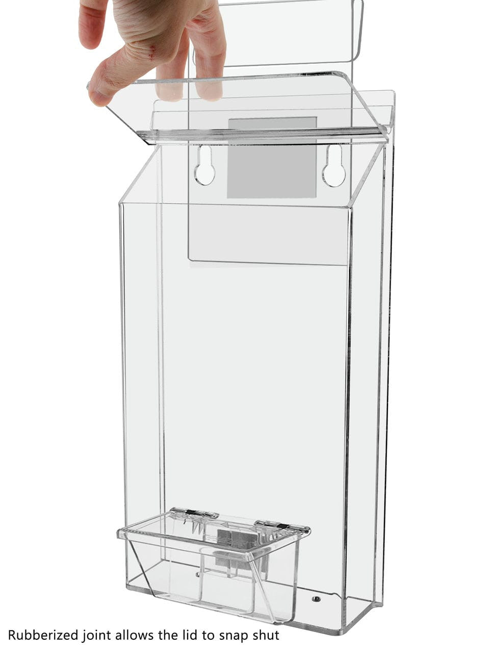 6"W x 10"H Outdoor Window Hook Brochure Holder with Card Box