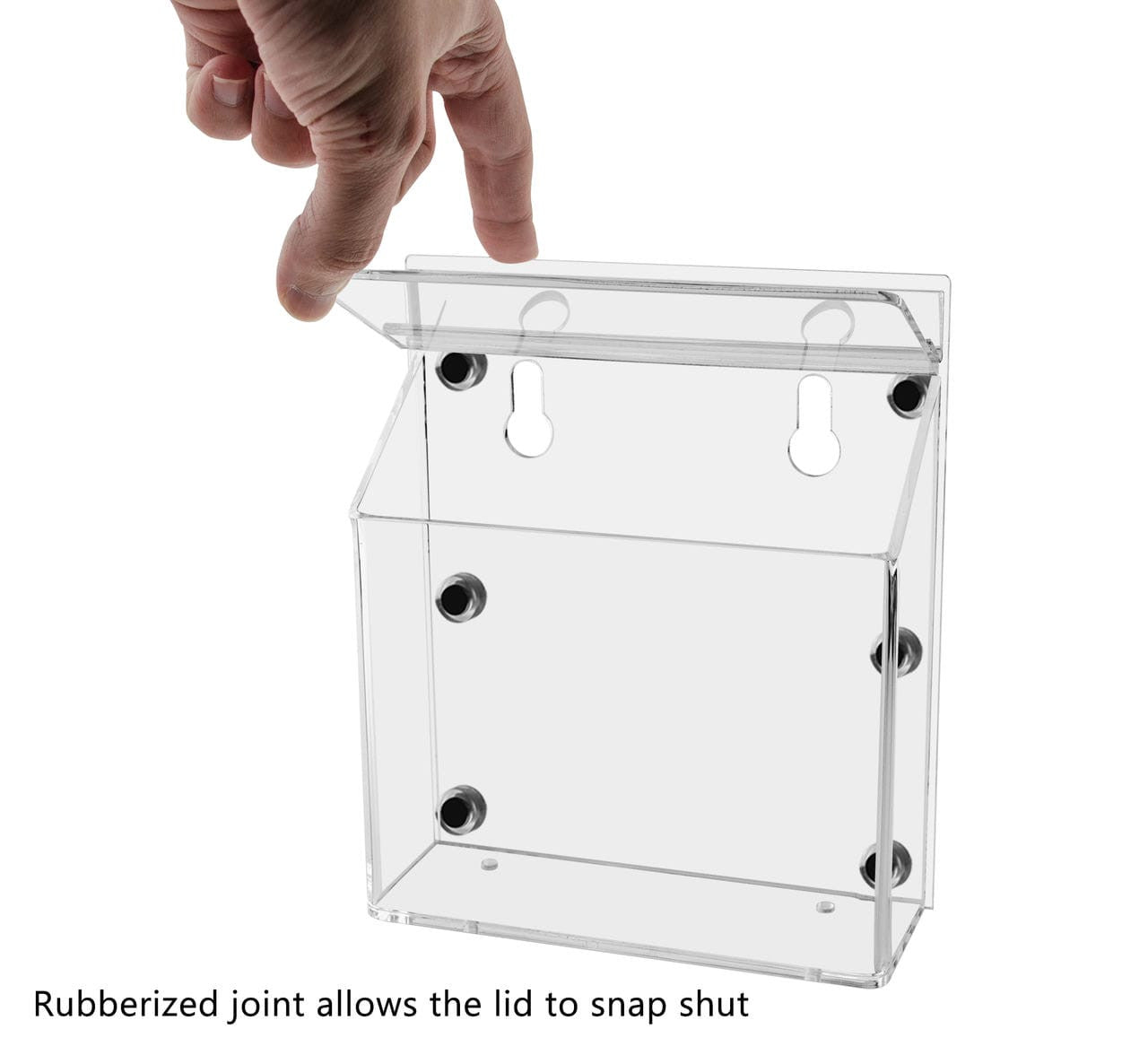 6"W x 4"H Magnetic Outdoor Postcard Holder Brochure Box with Lid