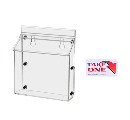 6"W x 4"H Magnetic Outdoor Postcard Holder Brochure Box with Lid