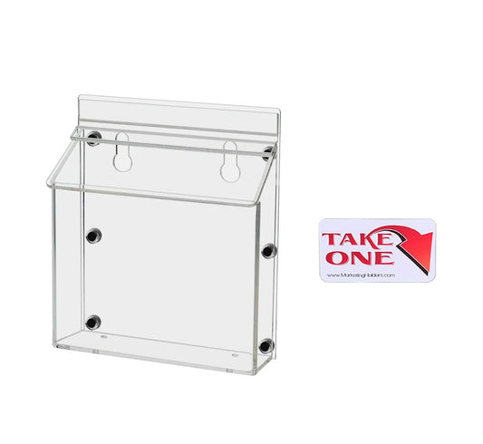 6"W x 4"H Magnetic Outdoor Postcard Holder Brochure Box with Lid