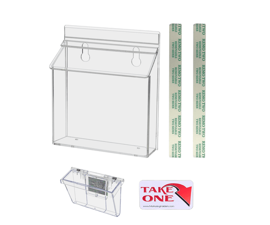 6"W x 4"H Outdoor Postcard Holder Wall Mount with Card Box