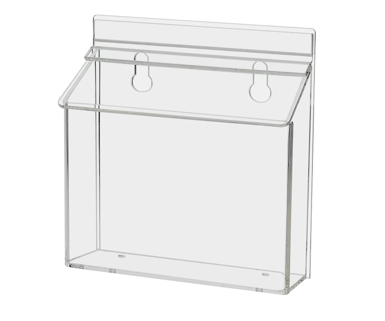 6"W x 4"H Outdoor Postcard Holder Wall Brochure Box with Lid