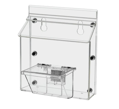 6"W x 4"H Magnetic Outdoor Postcard Brochure Holder with Card Box