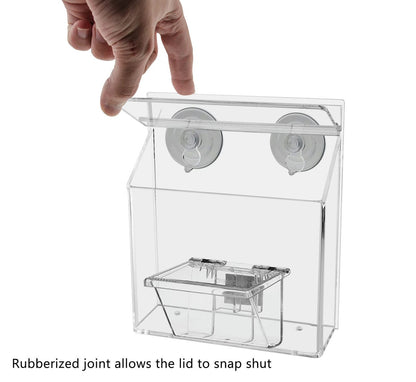 6"W x 4"H Suction Cup Outdoor Postcard Holder with Card Box