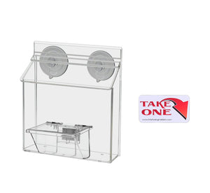 6"W x 4"H Suction Cup Outdoor Postcard Holder with Card Box
