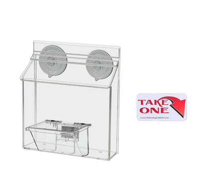 6"W x 4"H Suction Cup Outdoor Postcard Holder with Card Box