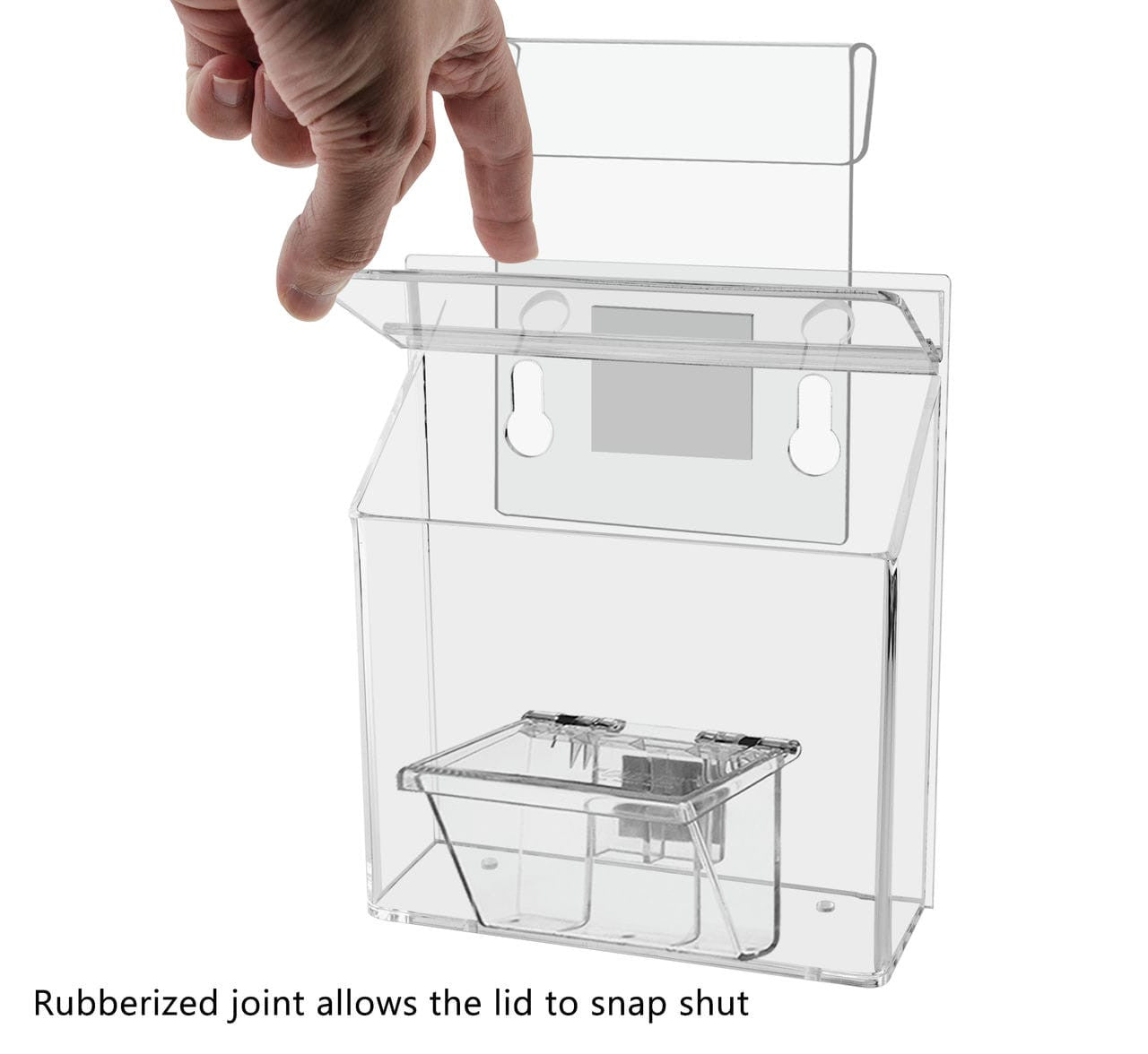 6"W x 4"H Outdoor Window Hook Postcard Holder with Card Box