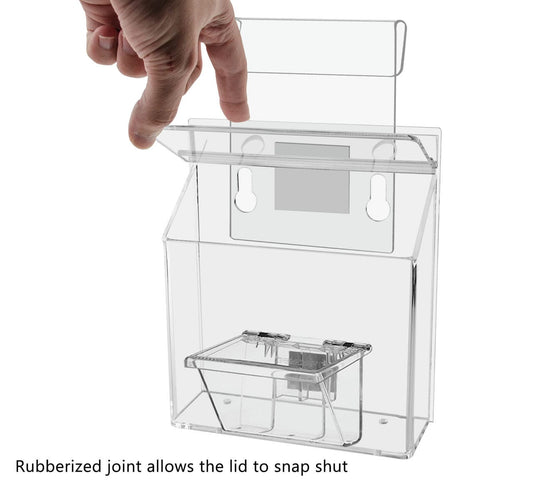 6"W x 4"H Outdoor Window Hook Postcard Holder with Card Box